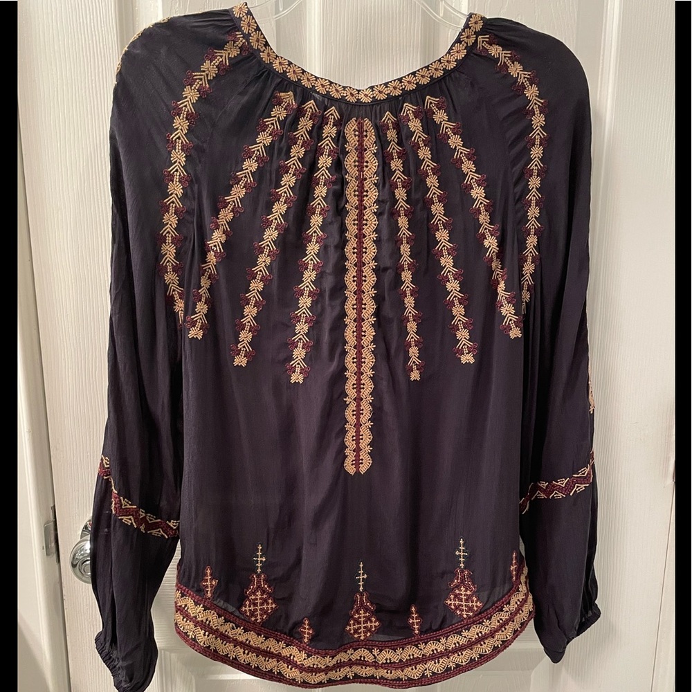 Love Sam Embroidered Blouse Tunic Size X Small